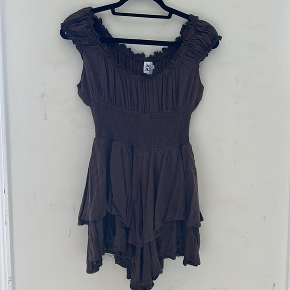 Princess Polly LOVE GALORE ROMPER BROWN - Picture 3 of 7